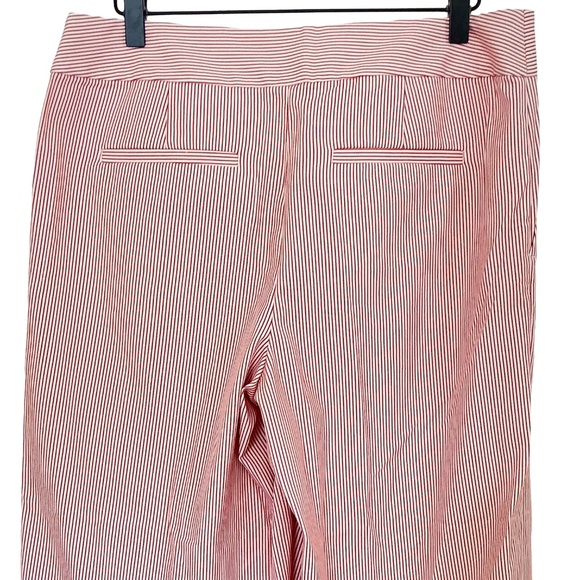 LOFT Wide Leg Crop Pant Pinstripe Side Zipper - Picture 3 of 16
